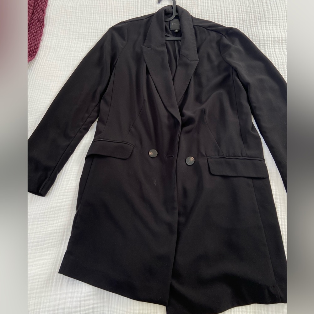 Size small black dynamite blazer. Barely worn, super cute, professional